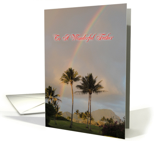 Kauai Rainbow Happy Birthday Father From Daughter card (1436618)