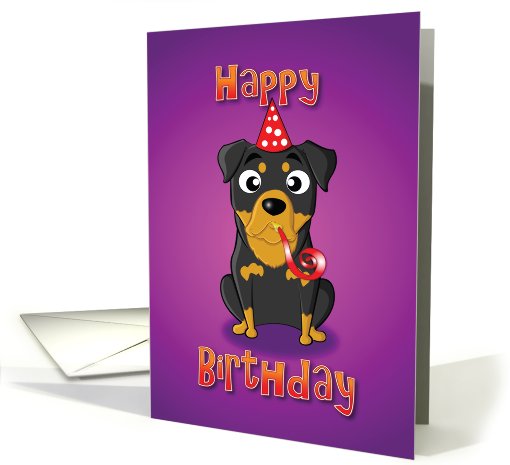 rottweiler - hat & whistle card (525608)