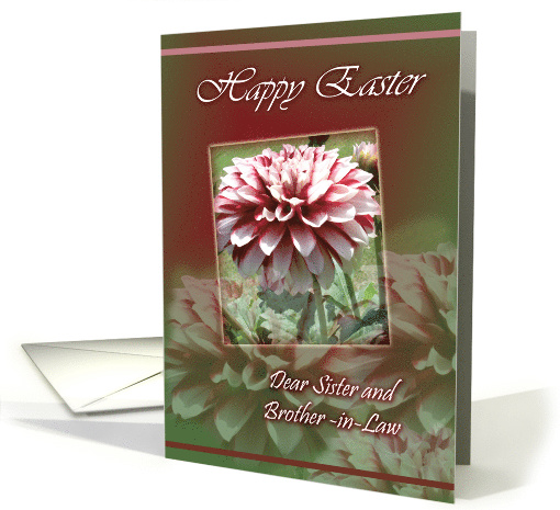 Easter wishes Sister and Brother-in-Law-Flowers card (622637)