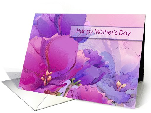 For Daughter on Mother's Day. Flower Painting card (765144)