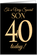 Chic 40th Birthday Card for Special Son card