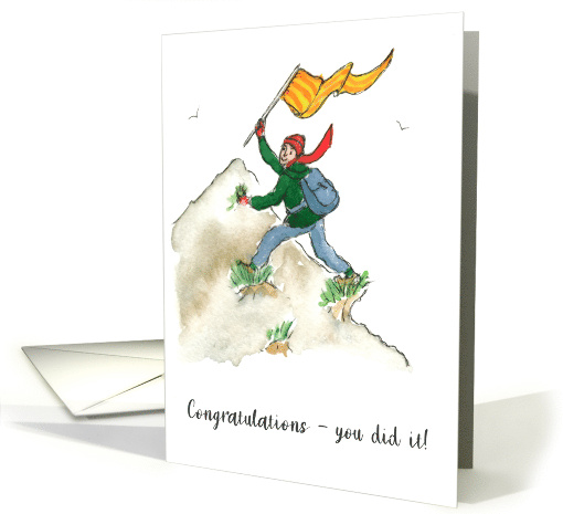Mountain Climb “You Did It”Celebration Card Mountain Climb “You Did It”Celebration Card
