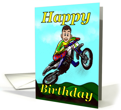 Birthday Moto X Rider card (548095)