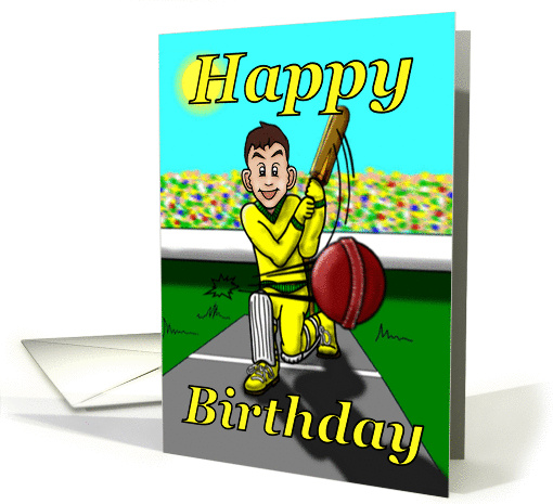 Birthday Cricketer card (548129)