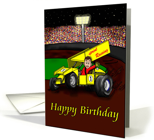 Sprint racer birthday card (551717)