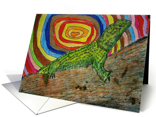 Colorful Lizard - Birthday card (914114)