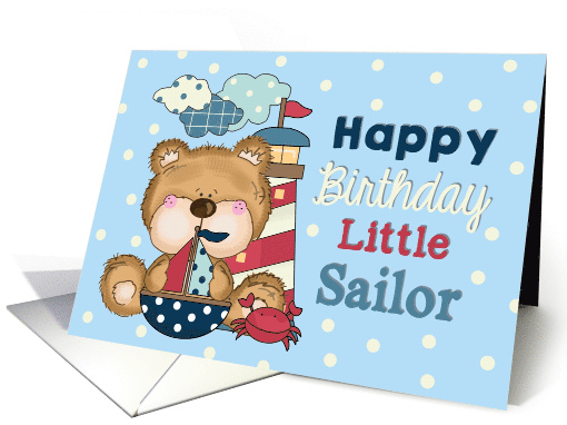 Happy Birthday Little Sailor Bear card (1472382)