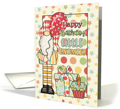 Happy Birthday Little Gnomie Balloon Gnome card (1722734)