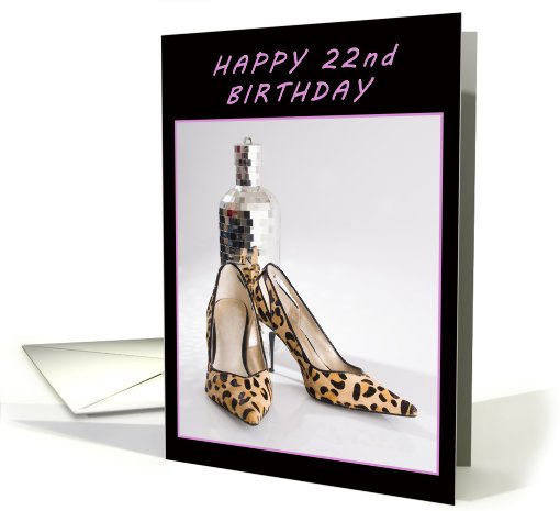 Happy 22nd Birthday card (590457)
