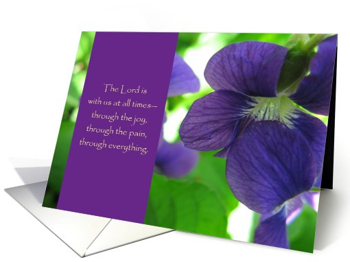 Encouragement--Religious, Pansy card (683139)