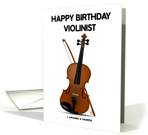 Happy Birthday Violinist (Violin With Bow) card (863988)