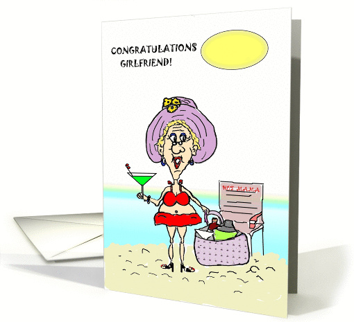 Congratulations Girlfriend Retirement Beach card (897959)