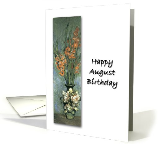Happy August Birthday with Gladiolus card (635424)
