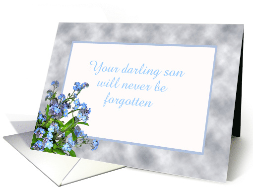 Forget me not flowers, Custom text card (1404054)