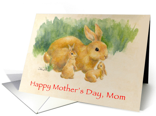 Happy Mother's Day, Mom- Bunnies card (678904)