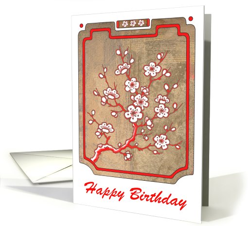 Happy Birthday-Asian-Plum Blossom card (788597)