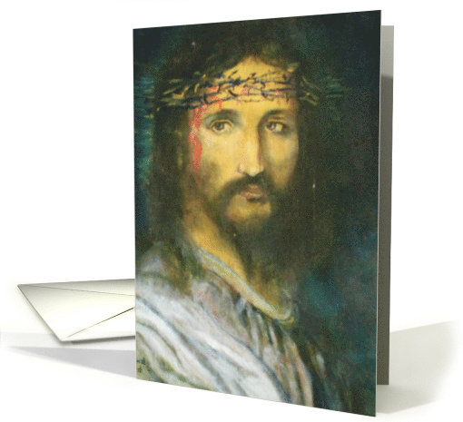 Get Well, Jesus in Crown of Thorns card (664639)
