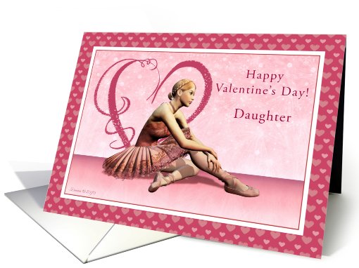 Daughter - Happy Valentine's Day - Ballerina card (746779)