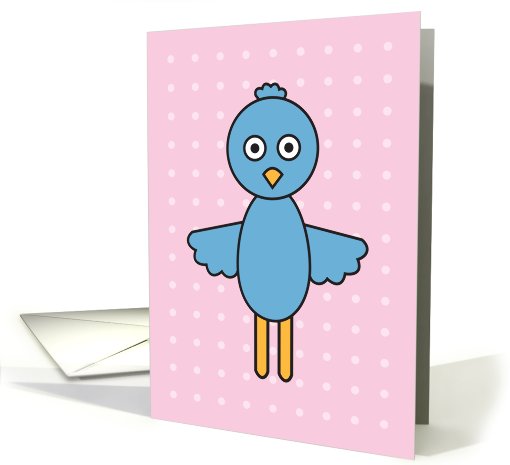 Blank notecard with bird card (648150)