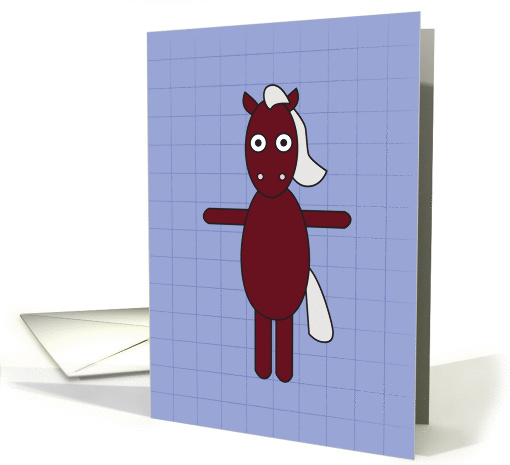 Blank notecard with horse card (648289)