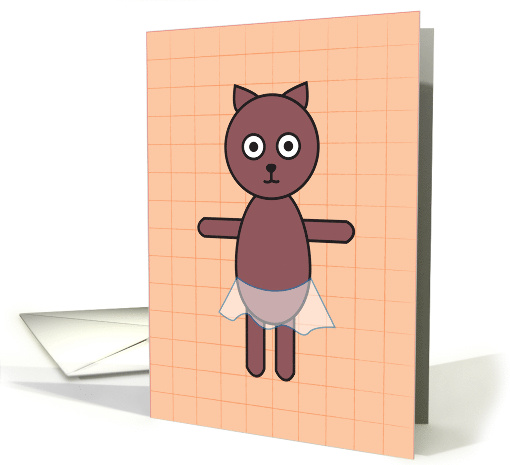 Blank notecard with cat card (648292)