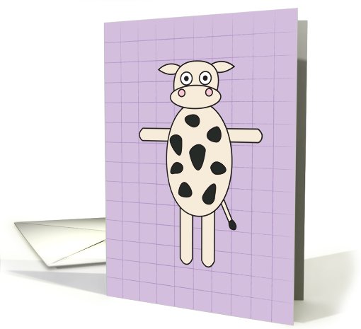 Blank notecard with cow card (648327)