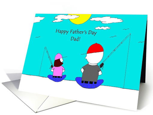 Father's Day   special fishing moments card (632205)