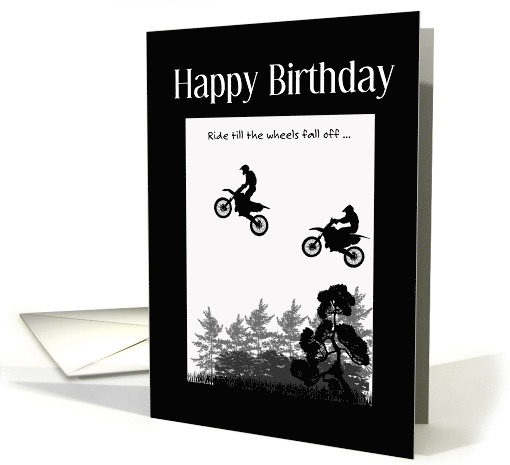 Happy Birthday, Dirt Biking Wheelie card (1375164)