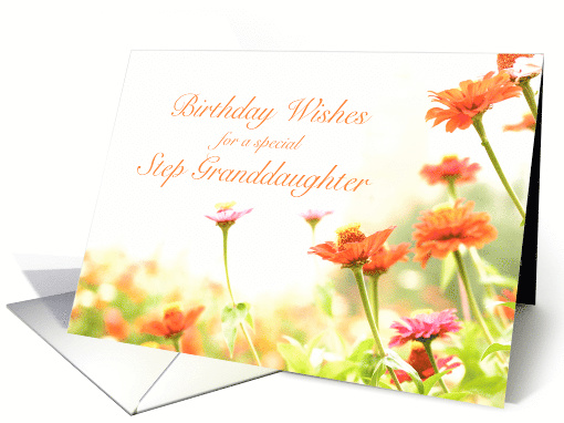 Birthday Wishes for Step Granddaughter, Daisy card (1438942)