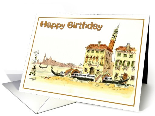 Happy Birthday - Venice card (659677)