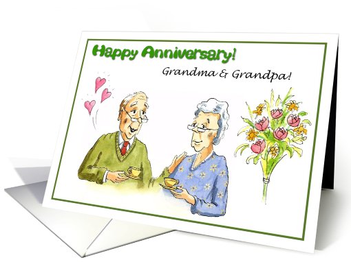 Happy anniversary - grandma and grandpa, older couple... (669141)
