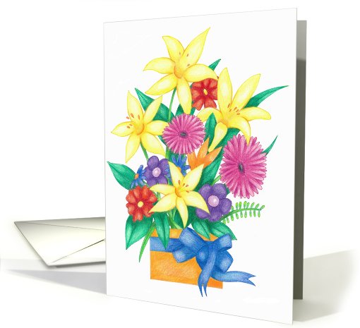 Box of Assorted Flowers for Birthday. card (663658)