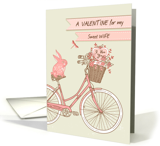 Valentine's Day for Wife, Bicycle, Pink Rabbit, Flower... (1417884)