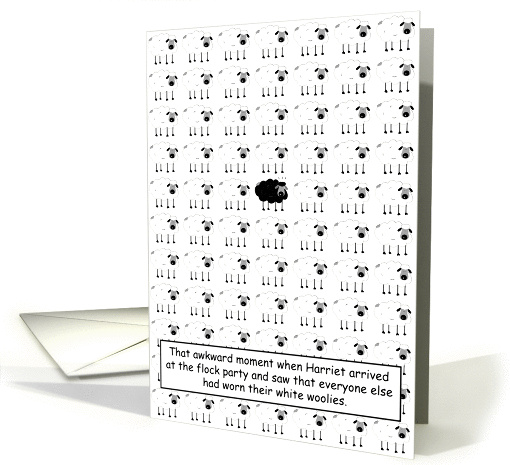 Awkward Black Sheep Funny Birthday card (938429)