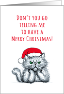 Lost Mitten Christmas Holiday Card, Missing You Christmas Card, Sad Mitten,  I Miss You Holiday Card, Cute Christmas Card 