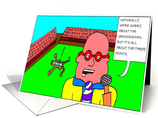 Birthday Humorous cartoon: Football/Soccer 4 card (691040)