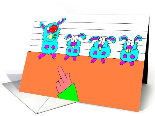 Birthday Humorous cartoon: Rabbits card (691043)