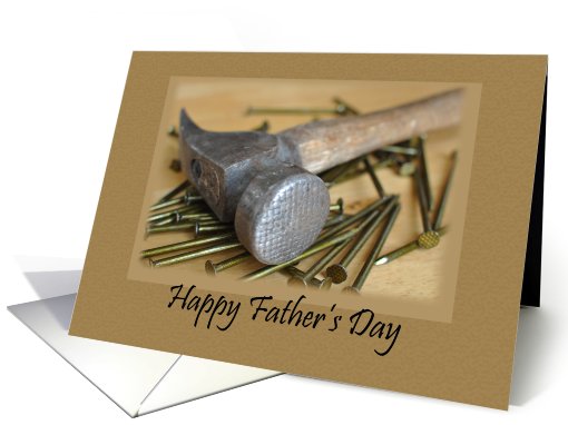 Hammer and Nails Happy Father's Day card (727796)