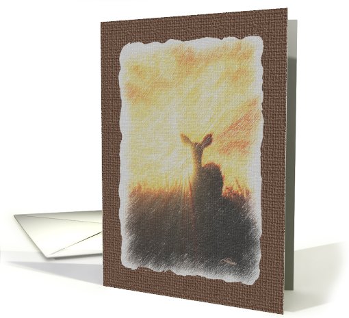 Deer Sunset Silhouette Happy Birthday To A Great Guy card (726658)