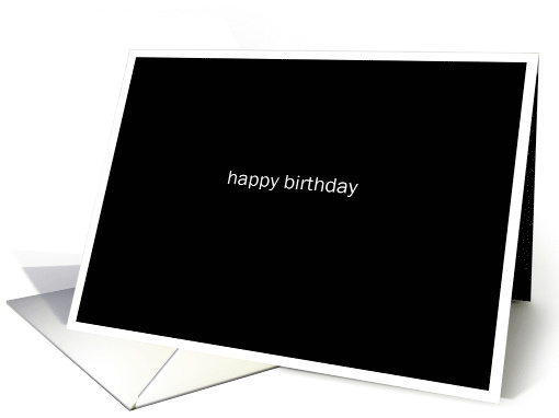simply black - happy birthday card (698028)