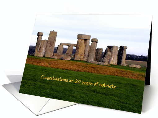 20 Year Sobriety Birthday/Anniversary card (869156)