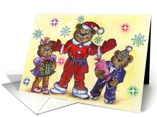 Merry Christmas and Happy New Year!For grandchildren card (707622)