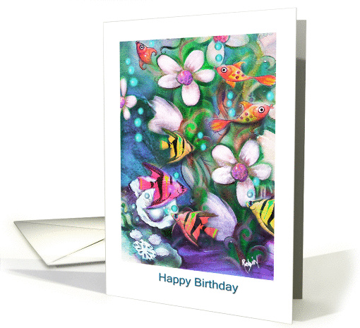 Happy Birthday, Colorful Sea life card (1073882)