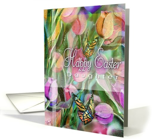 Easter Tulips & Butterflies for Daughter card (759887)