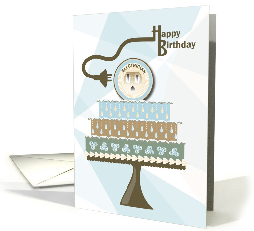 Receptacle and Plug Electrician Happy Birthday card (1173490)