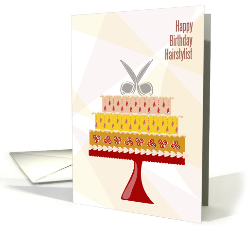 Shears Cake Hairstylist Happy Birthday card (1173494)