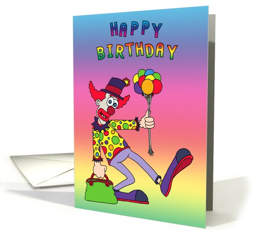 Clown Happy Birthday card (717919)