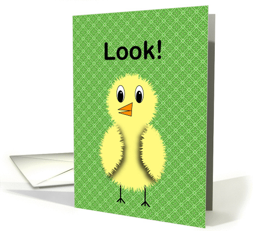 Look Chick Birthday card (751894)