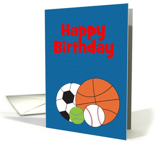 Customizable Sports Ball Birthday card (938638)