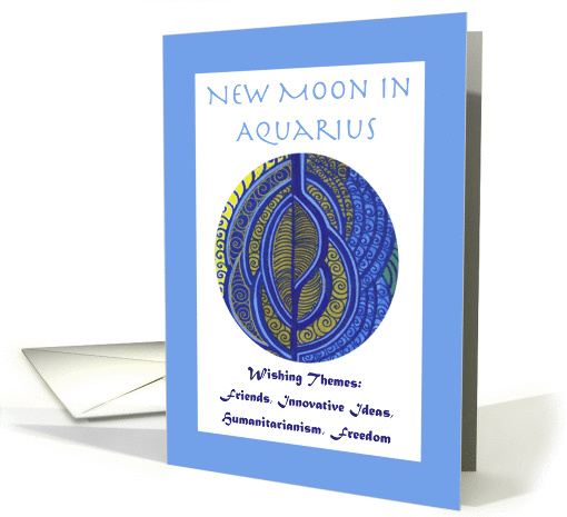 New Moon in Aquarius Wishing Themes card (1073432)